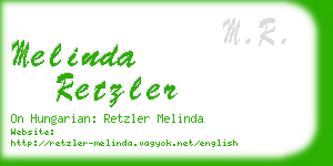 melinda retzler business card